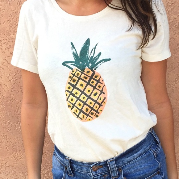 J. Crew Tops - Pineapple J. Crew t-shirt